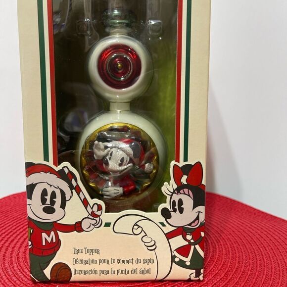 Disney Mickey and Minnie Mouse Holiday Tree Topper NWT - Picture 8 of 10